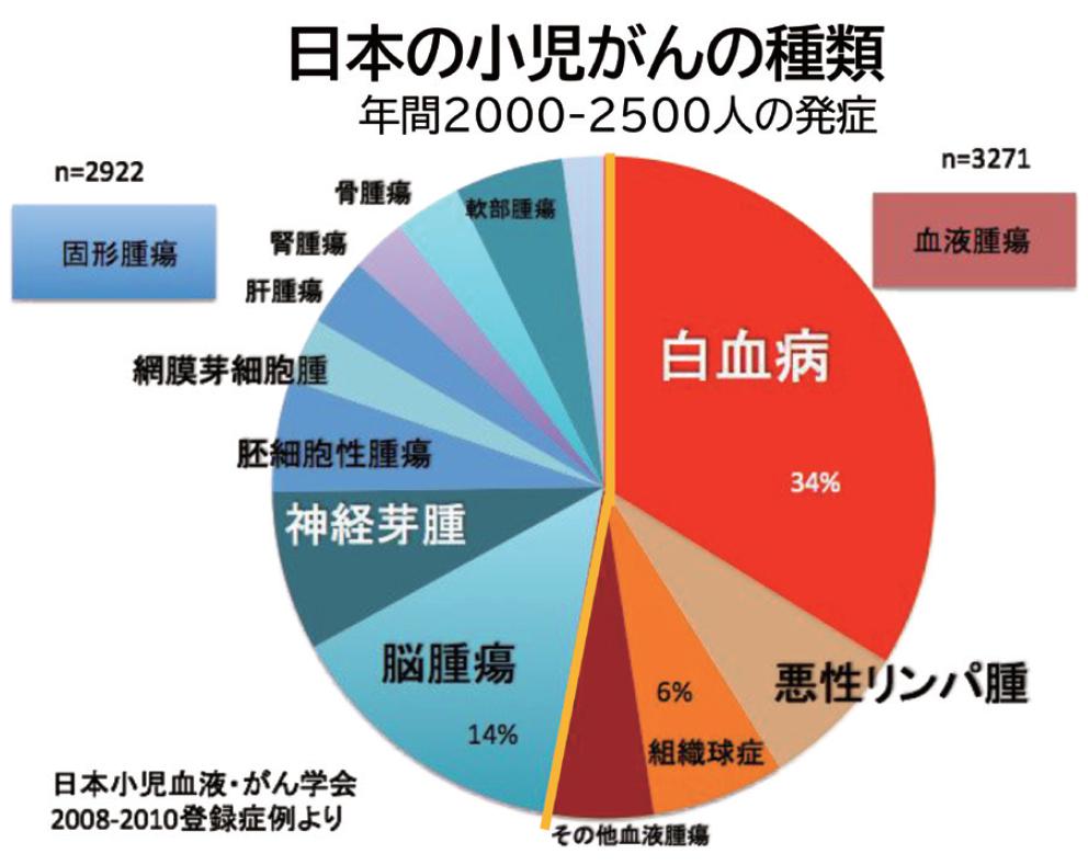日本の小児がんの種類